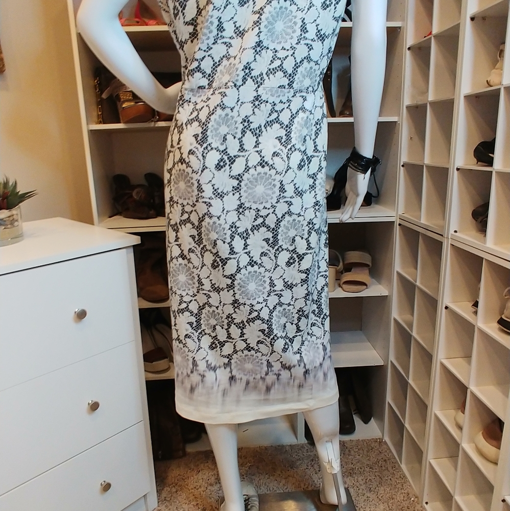 CLEMENTS RIBEIRO PRINT SLEEVELESS DRESS 10 - Picture 8 of 9